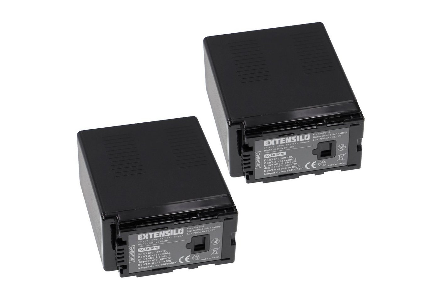 Extensilo passend für Panasonic HDC-DX1EG-S, AG-HSC1U, AG-HMR10P, HDC-DX1, Kamera-Akku Li-Ion 7800 mAh von Extensilo