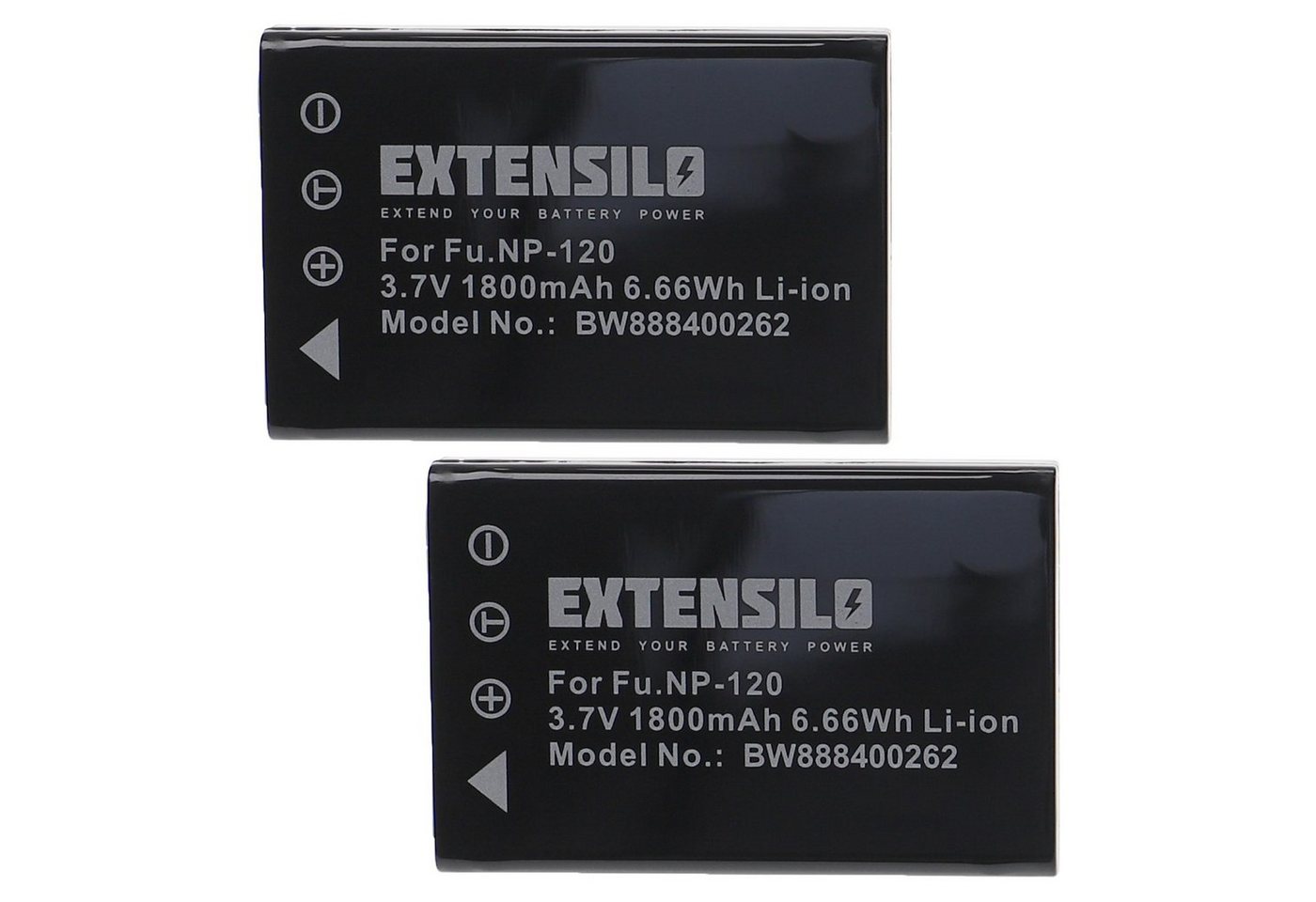 Extensilo passend für Pentax Optio 450, 550, 555, 750, 750Z, MX, MX4 Kamera / Foto Digitalkamera (1800mAh, 3,7V, Li-Ion) Kamera-Akku 1800 mAh von Extensilo