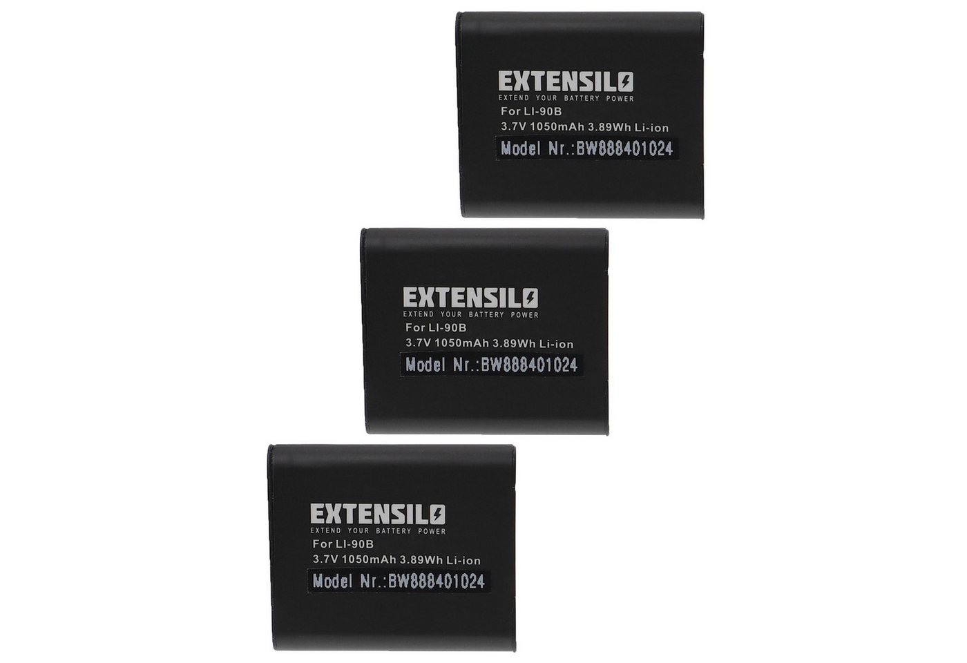 Extensilo passend für Ricoh GR IIIx Digitalkamera / Kamera (1050 mAh, 3,7 V, Kamera-Akku Li-Ion 1050 mAh von Extensilo