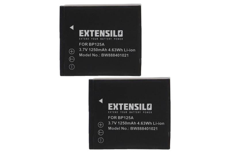 Extensilo passend für Samsung HMX-Q100, HMX-M10, HMX-M20BP, HMX-M20SN, HMX-M20SP, HMX-M20, HMX-Q10 Kamera / Camcorder Analog / Camcorder Digital (1250mAh, 3,7V, Li-Ion) Kamera-Akku 1250 mAh von Extensilo