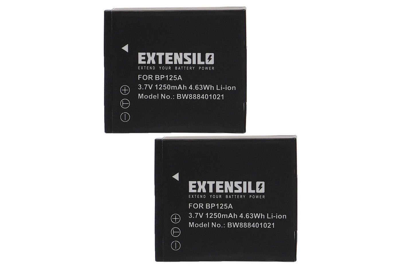 Extensilo passend für Samsung HMX-Q10TP, HMX-Q130, HMX-Q130BN, HMX-Q130BP, HMX-Q10TN, HMX-Q10UN, HMX-Q10UP Kamera / Camcorder Analog / Camcorder Digital (1250mAh, 3,7V, Li-Ion) Kamera-Akku 1250 mAh von Extensilo