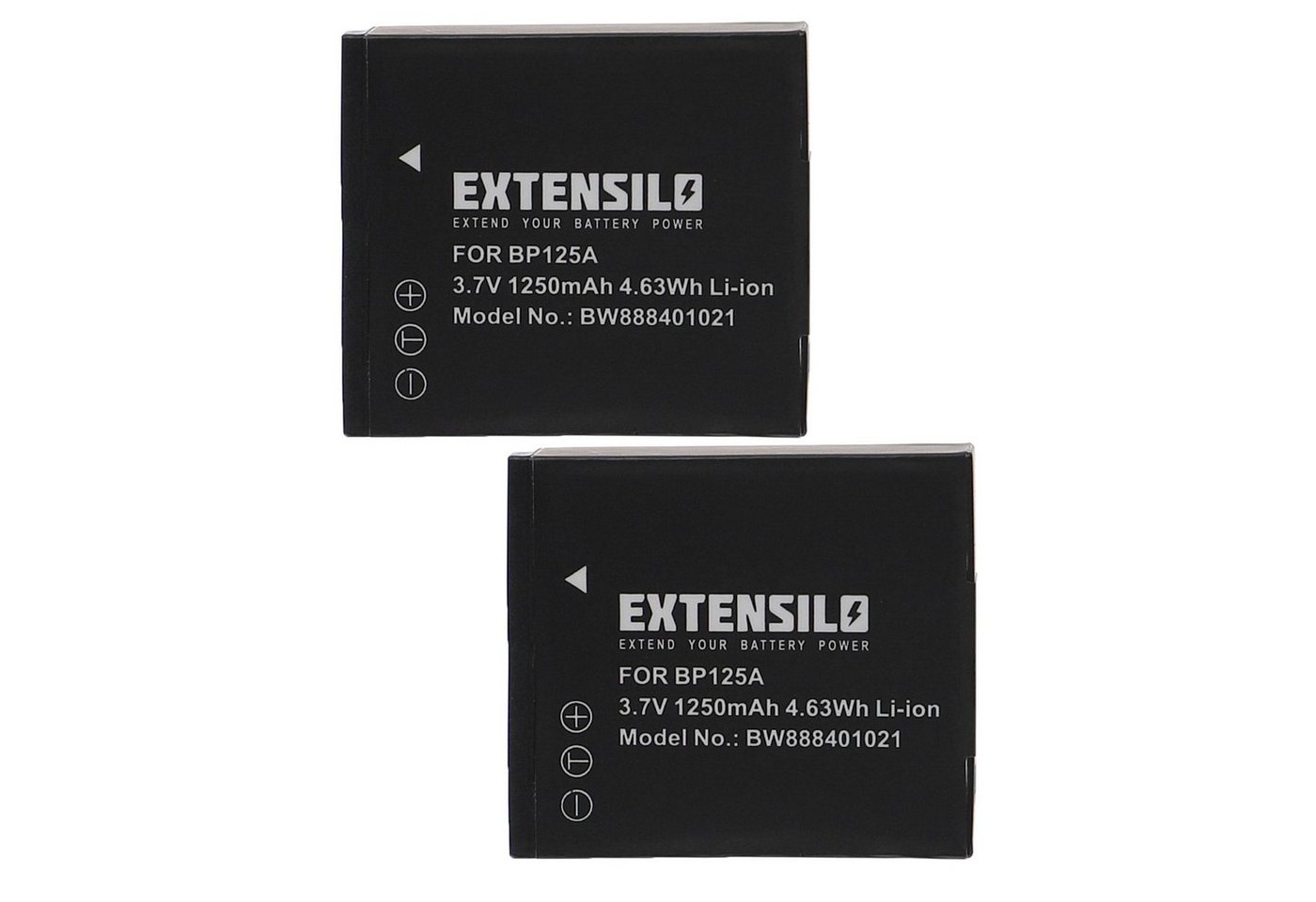 Extensilo passend für Samsung HMX-T10BN, HMX-Q20TP, HMX-QF20BN, HMX-QF30, HMX-QF20, HMX-QF20BP, HMX-T10 Kamera / Camcorder Analog / Camcorder Digital (1250mAh, 3,7V, Li-Ion) Kamera-Akku 1250 mAh von Extensilo