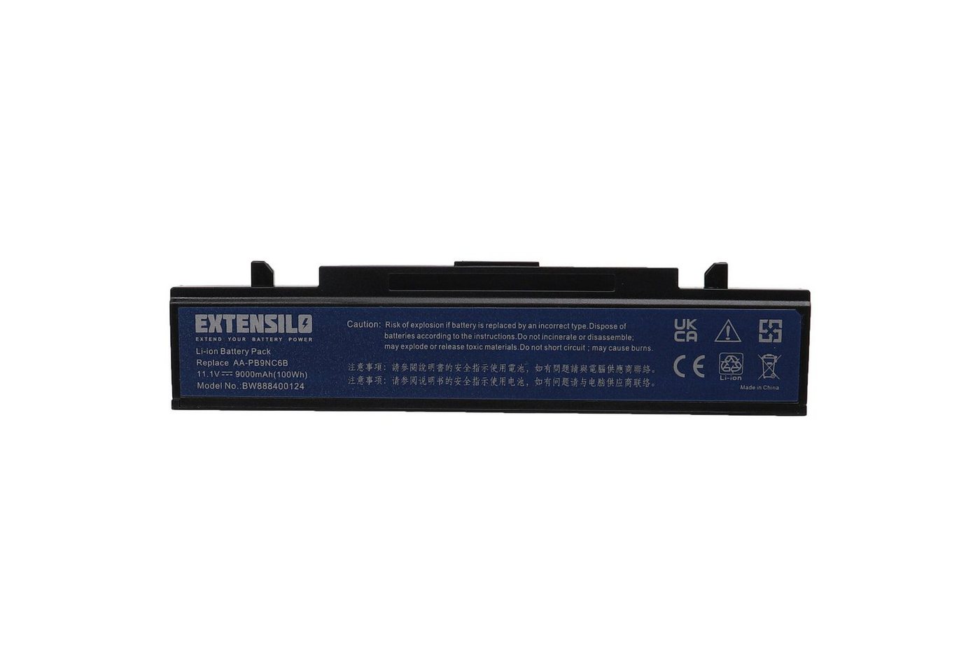 Extensilo passend für Samsung NP-R519, NP-Q320, NP-Q430, NP-R470, NP-R470H, Laptop-Akku 9000 mAh von Extensilo