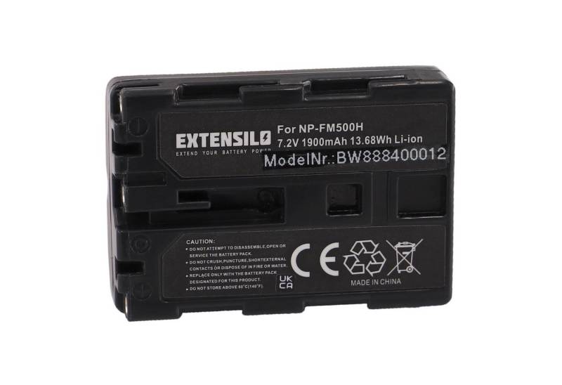 Extensilo passend für Sony Alpha ILCA-77M2, SLT-A57K, ILCA-77M2M, DSLR-A850Q, Kamera-Akku Li-Ion 1900 mAh von Extensilo