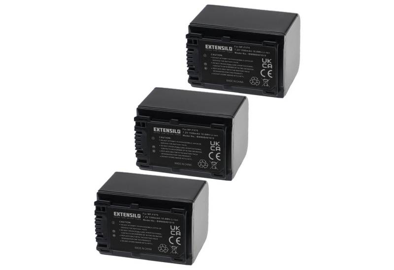Extensilo passend für Sony DEV-50V, FDR-AX100E, DSC-HX1, DSLR-A330, DSLR-A230, Kamera-Akku Li-Ion 1500 mAh von Extensilo