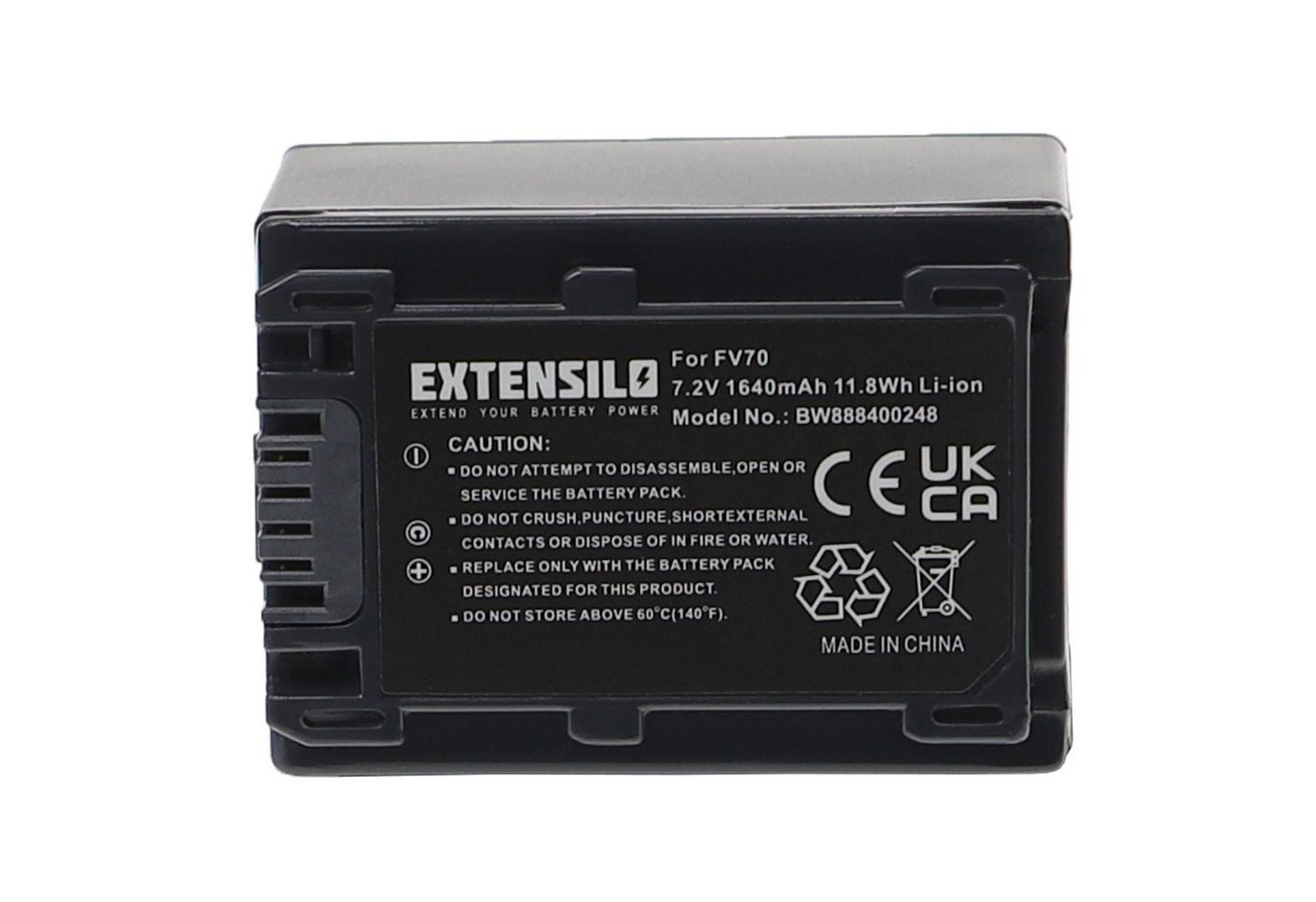 Extensilo passend für Sony FDR-AX53, FDR-AX700, DSLR-A330, FDR-AX53E, Kamera-Akku 1640 mAh von Extensilo