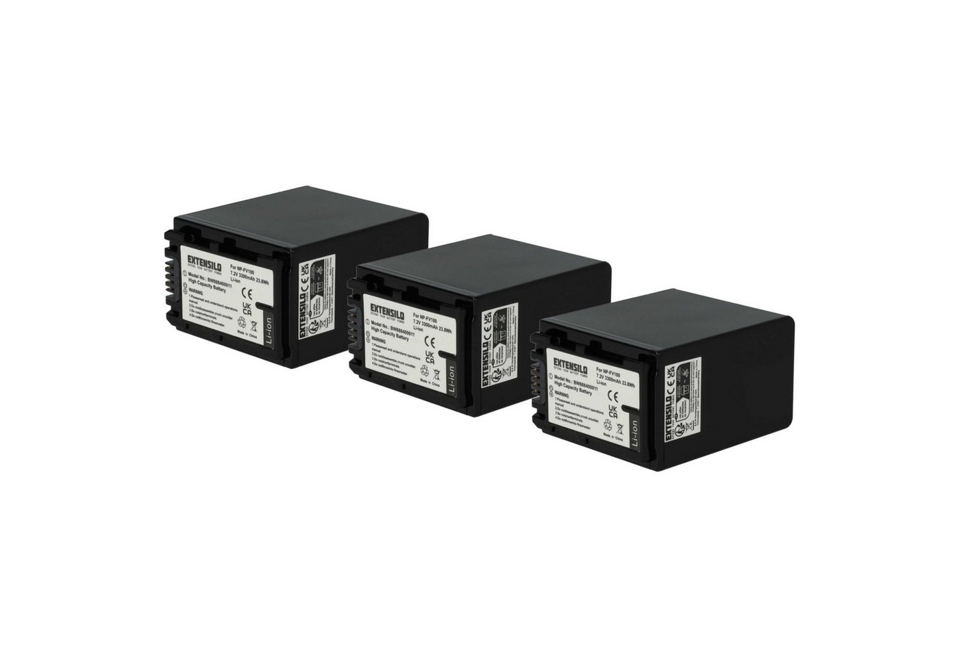 Extensilo passend für Sony FDR-AX33, FDR-AX100E, FDR-AX43, DSC-HX1, DSLR-A330, Kamera-Akku Li-Ion 3300 mAh Extensilo passend für Sony FDR-AX33, FDR-AX100E, FDR-AX43, DSC-HX1, DSLR-A330, Kamera-Akku Li-Ion 3300 mAh von Extensilo