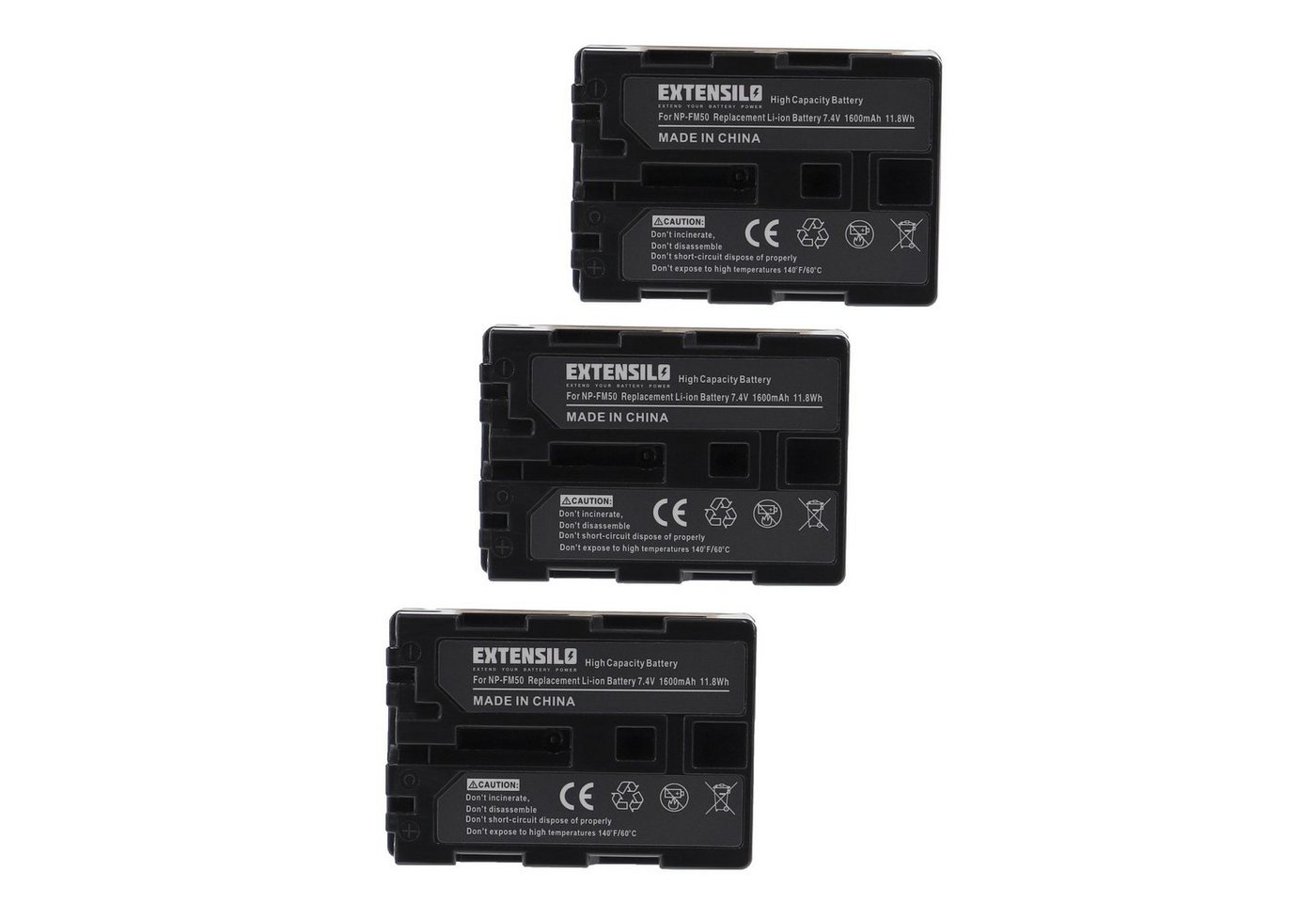 Extensilo passend für Sony Video Walkman GV-D1000 Kamera / Camcorder Analog / Kamera-Akku Li-Ion 1600 mAh von Extensilo
