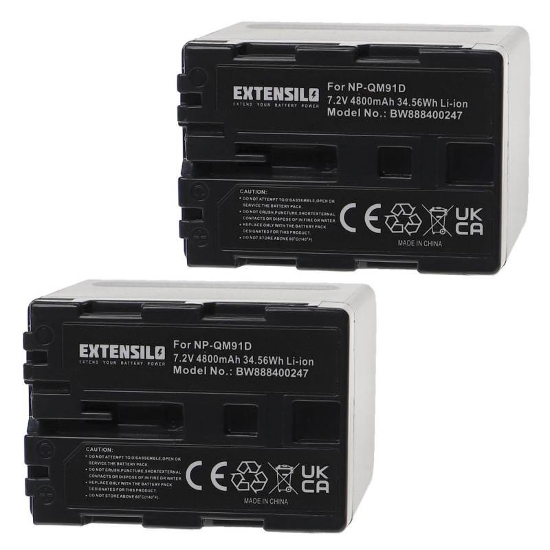 Extensilo passend für Sony Video Walkman GV-D1000 Kamera / Camcorder Analog / Kamera-Akku Li-Ion 4800 mAh von Extensilo