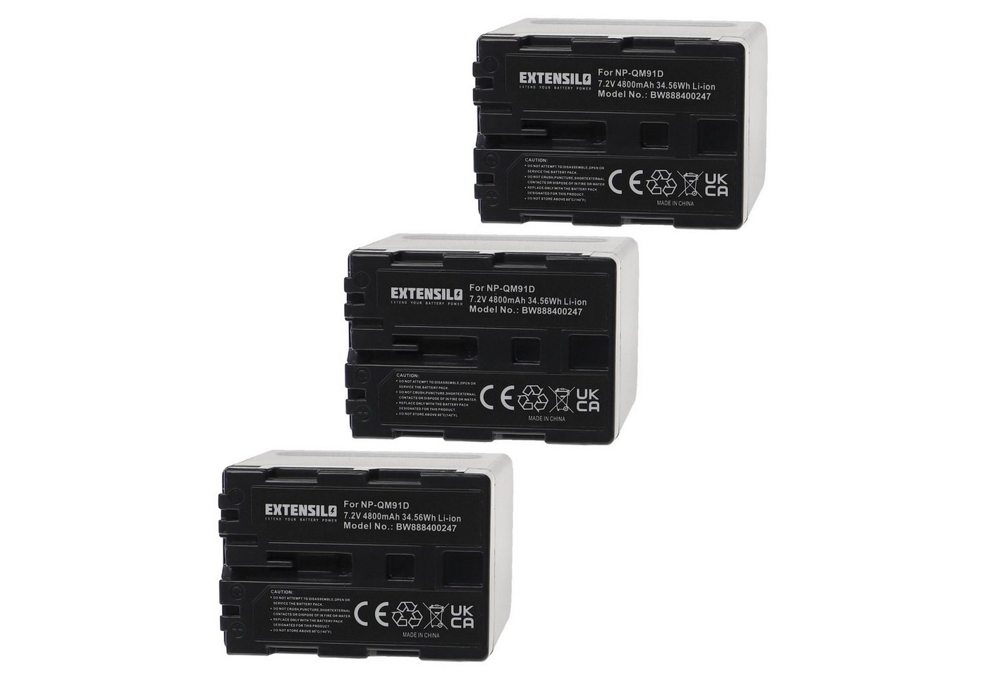 Extensilo passend für Sony Video Walkman GV-D1000 Kamera / Camcorder Analog / Kamera-Akku Li-Ion 4800 mAh von Extensilo