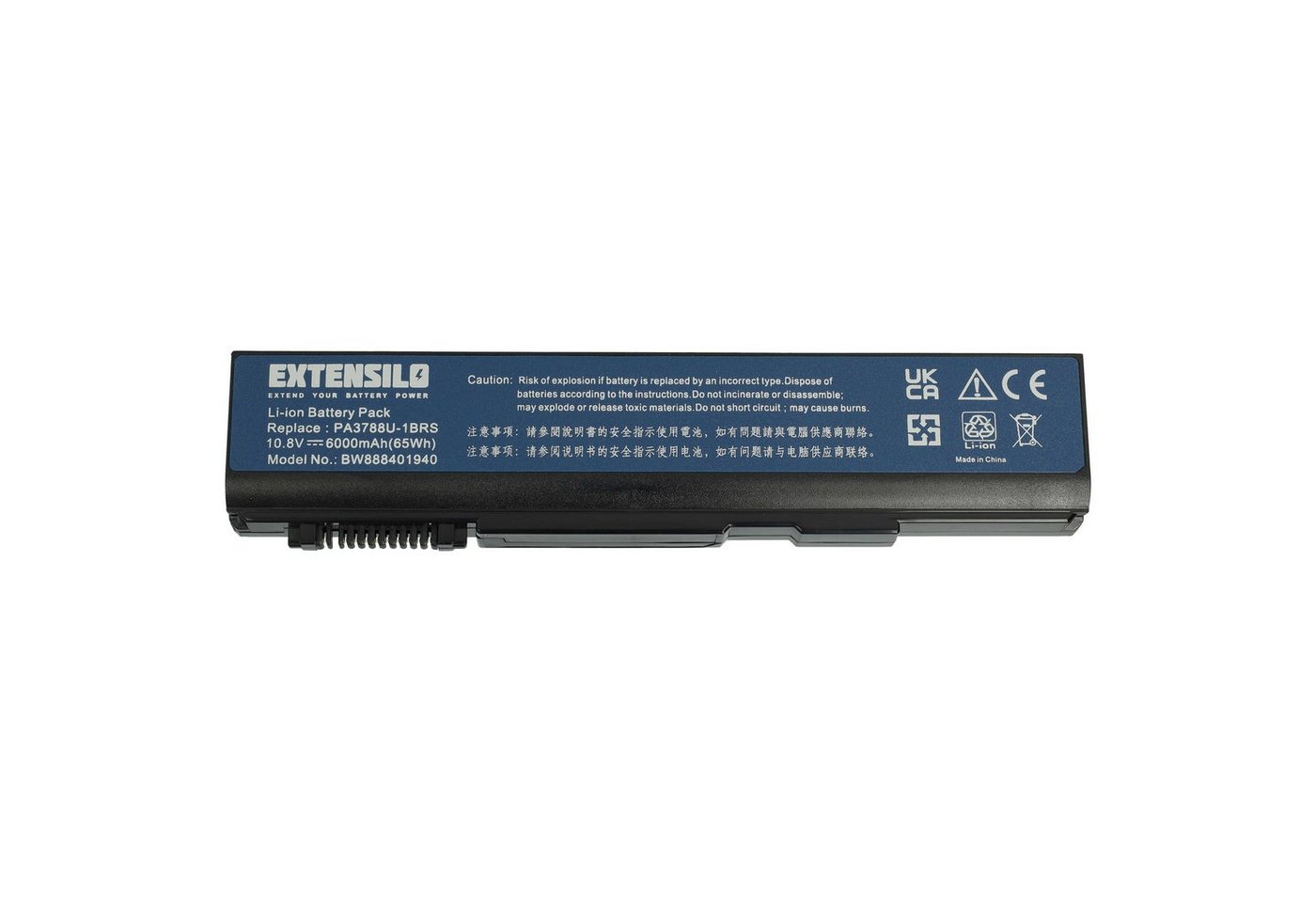 Extensilo passend für Toshiba Dynabook Satellite K45 240E/HDX, K45 266E/HD, K45 Laptop-Akku 6000 mAh von Extensilo