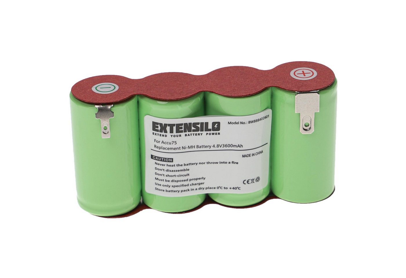 Extensilo passend für Vileda Ultramat Electro System Heckenschere / Rasenschere Akku NiMH 3600 mAh von Extensilo