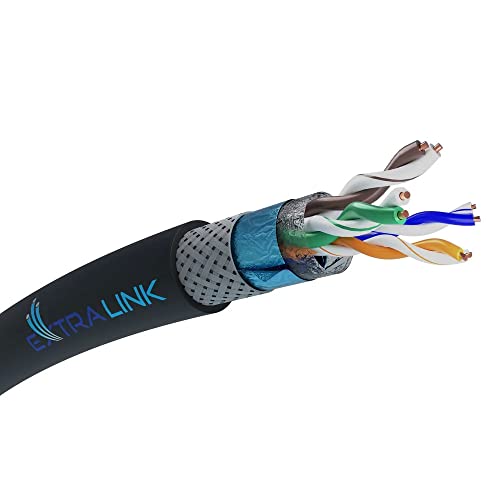Extralink EX.16262 305 m, Ethernet Cable, Network Data Cable Installation, Installation Cable, CAT5E SFTP (SF/UTP) V2, 305 Meter, Outdoor, Gigabit Ethernet, 100% copper von Extralink