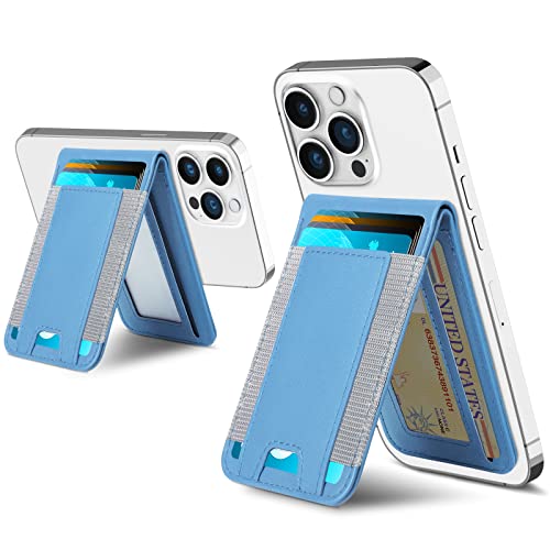 2-in-1 Magnetische Brieftasche, MagSafe Wallet und verstellbarer Ständer, Offenes ID Fenster, Magsafe Ledergeldbörse, 9 Karten. Himmelblau, Helles Himmelblau 2-in-1 Magnetische Brieftasche, MagSafe Wallet und verstellbarer Ständer, Offenes ID Fenster, Magsafe Ledergeldbörse, 9 Karten. Himmelblau, Helles Himmelblau von ExtreLife