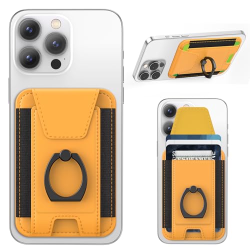 MagSafe Magnetischer Kartenhalter, Brieftasche mit Handy-Griffring für iPhone 14 Magsafe Ledergeldbörse, magnetischer Kartenhalter, für die Rückseite des iPhone 14/13/12 Serie, passend für 7 Karten MagSafe Magnetischer Kartenhalter, Brieftasche mit Handy-Griffring für iPhone 14 Magsafe Ledergeldbörse, magnetischer Kartenhalter, für die Rückseite des iPhone 14/13/12 Serie, passend für 7 Karten von ExtreLife