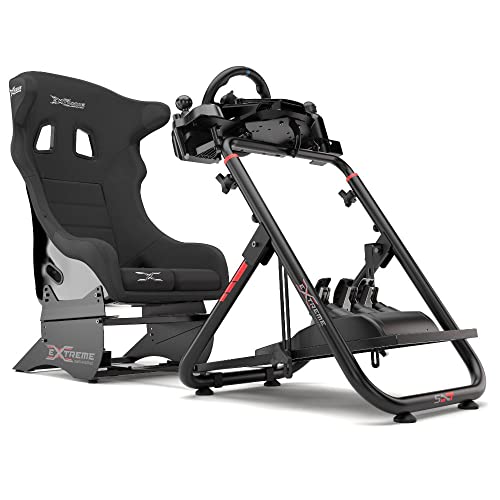 Extreme Sim Racing Radständer Cockpit SXT V2 Racing Simulator – Black Edition für Logitech G25, G27, G29, G920, Thrustmaster und Fanatec – strapazierfähig und klappbar Extreme Sim Racing Radständer Cockpit SXT V2 Racing Simulator – Black Edition für Logitech G25, G27, G29, G920, Thrustmaster und Fanatec – strapazierfähig und klappbar von Extreme Simracing