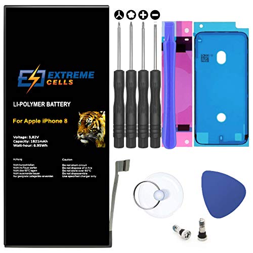 Extremecells Akku für iPhone 8 + Werkzeug Tool Set Kit Batterie Accu 1821 mAh von Extremecells