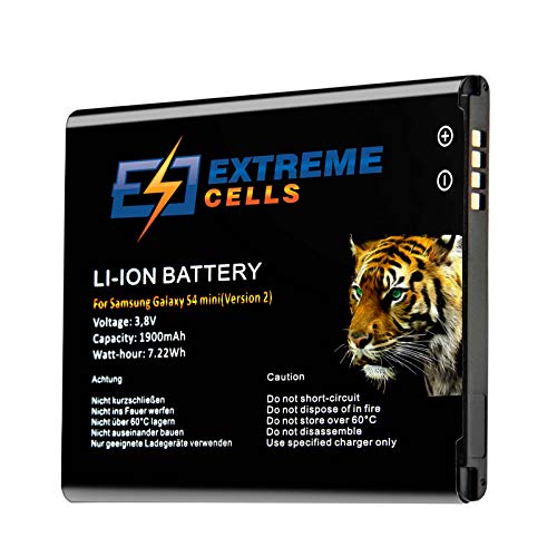 Extremecells Akku kompatibel mit Samsung Galaxy S4 Mini DuoS LTE GT-i9190 GT-i9192 GT-i9195 GT-i9198 ersetzt EB-B500BE Batterie HK Vers. von Extremecells