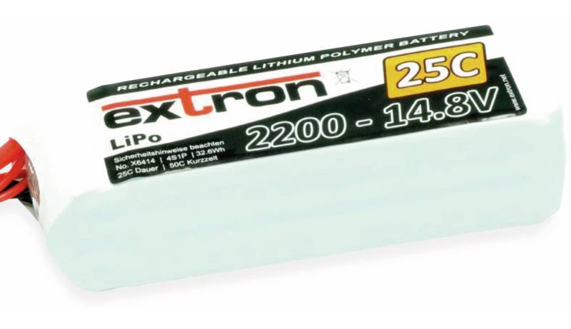 EXTRON LiPo-Akku X2, 14,8 V, 2200 mAh von Extron