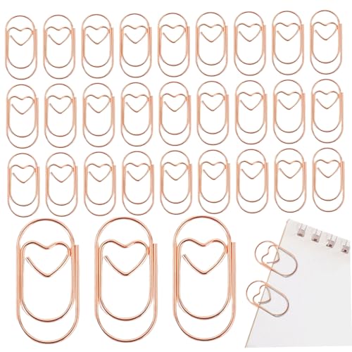 30pcs Herzpapier Clips Set 0, 7x1.5 Süße dekorative roségold Liebe herzgeformte Papierclips ideal für Büro- und Schulmaterial. 30pcs Herzpapier Clips Set 0, 7x1.5 Süße dekorative roségold Liebe herzgeformte Papierclips ideal für Büro- und Schulmaterial. von Eyccier
