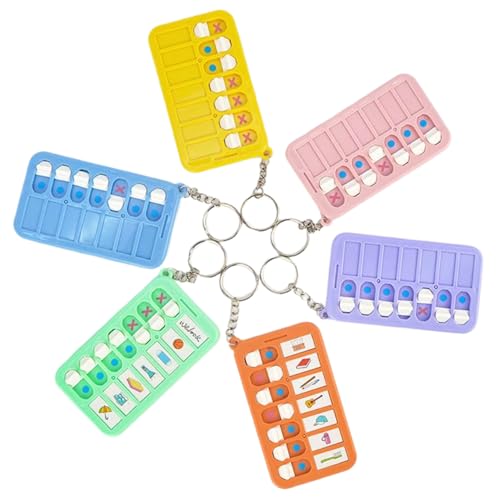 6PCS CHORE -Diagramm für Kinder, Checkliste Board mit Schlüsselketten, Aufkleber mit Aufkleberlisten, tragbares Taskboard für Kinder Erwachsene Rucksacktasche Geschenke 6PCS CHORE -Diagramm für Kinder, Checkliste Board mit Schlüsselketten, Aufkleber mit Aufkleberlisten, tragbares Taskboard für Kinder Erwachsene Rucksacktasche Geschenke von Eyccier