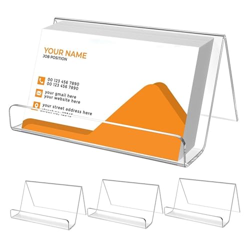 Visitenkartenhalter für Desk 4PCS 3.6x2.5X Dreieckige Visitenkartenanzeige reibungsloser und stabiler Acrylhalter für Büro, Empfang, Ausstellung... Visitenkartenhalter für Desk 4PCS 3.6x2.5X Dreieckige Visitenkartenanzeige reibungsloser und stabiler Acrylhalter für Büro, Empfang, Ausstellung... von Eyccier