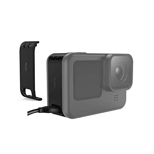 Eyeon Ersatz-Seitentür-Batterieabdeckung + Gurt mit reserviertem Typ-C-Ladeanschluss für GoPro Hero 10 Hero 9 Black Action Kamera Zubehör von Eyeon