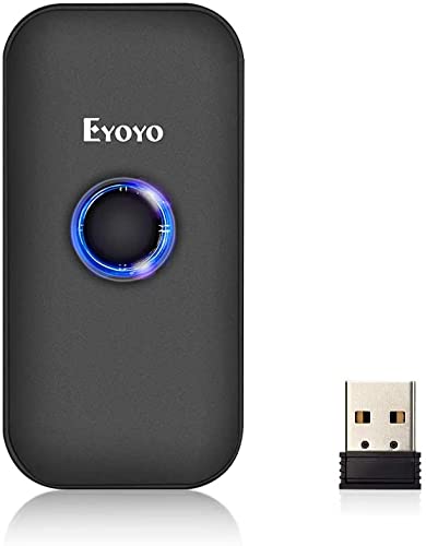 Eyoyo 2D Barcode-Scanner, Mini 1D QR Barcode-Lesegerät, 3-in-1, USB-Kabel, 2,4 G, drahtlos, Bluetooth, für POS, Smartphone, Tablet, iOS, Android und Windows von Eyoyo