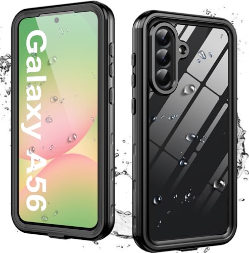 Schutzhülle für Samsung Galaxy A56, wasserdicht, mit integriertem Objektiv und Displayschutz, IP68 wasserdicht, militärisch sturzsicher, Ganzkörper-Unterwasser-Schutzhülle, transparent, für Galaxy A56 Schutzhülle für Samsung Galaxy A56, wasserdicht, mit integriertem Objektiv und Displayschutz, IP68 wasserdicht, militärisch sturzsicher, Ganzkörper-Unterwasser-Schutzhülle, transparent, für Galaxy A56 von Ezanmull