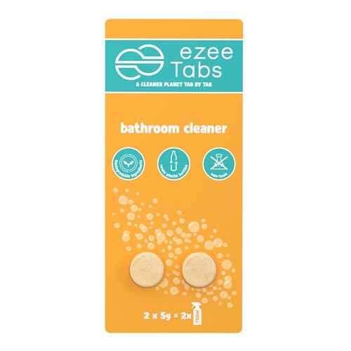EzeeTabs Badreiniger – Reinigungstabs für ein mikroplastikfreies, biologisch abbaubares und veganes Putzmittel – 2 x Reiniger für hygienische Sauberkeit von EzeeTabs