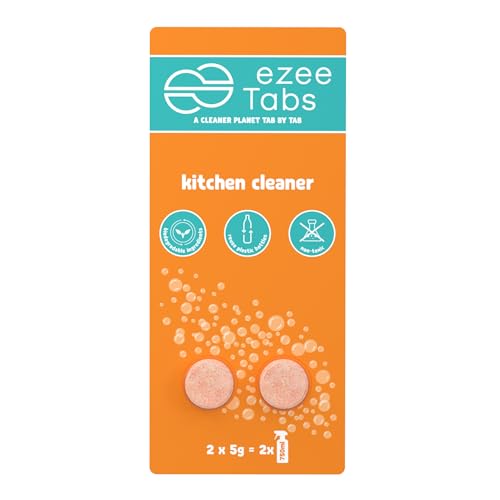 EzeeTabs Küchenreiniger – Reinigungstabs für ein mikroplastikfreies, biologisch abbaubares und veganes Putzmittel – 2 x Reiniger mit Fettlösekraft von EzeeTabs