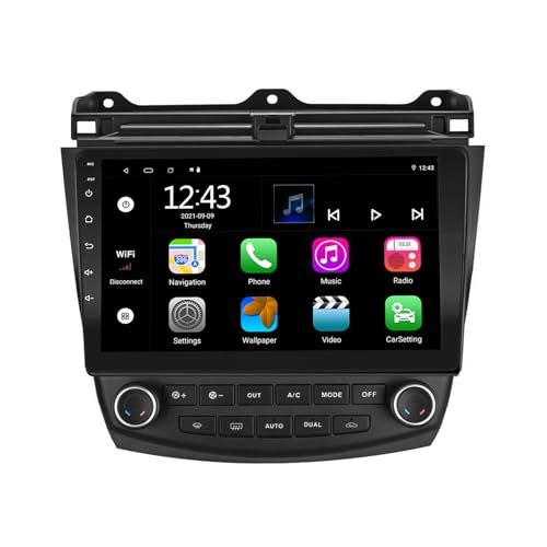 EZoneTronics Android 10 Internet Autoradio Stereo für Honda Accord 7. 2003-2007 10 Zoll Touchscreen GPS Navigation Eingebautes Carplay Android Auto BT WiFi Split Screen Player 2G RAM + 32G ROM von Ezonetronics