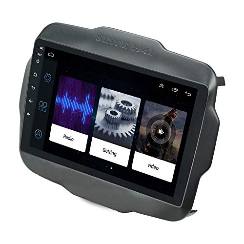 EZoneTronics Android 10.1 Autoradio Stereo für Jeep Renegade 2015 2016 2017 9-Zoll-kapazitiver Touchscreen High Definition GPS-Navigationsspiegel Link WiFi Bluetooth USB-Player 2G RAM + 32G ROM von Ezonetronics