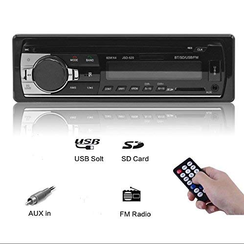 EZoneTronics Autoradio-Empfänger für Armaturenbrett, mit AUX-Eingang, FM-Radio-Adapter, MP3-Player, unterstützt AUX-IN, TF-Karte, USB-Auto-AUX-Empfänger, kabellose Fernbedienung von Ezonetronics