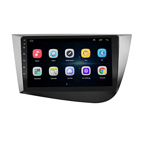 EZoneTronics Carplay Android Autoradio Stereo für Seat Leon 2005-2012 mit 9 Zoll Touchscreen High Definition GPS Navigation WiFi Bluetooth Lenkradsteuerung USB Player 1G RAM + 32G ROM von Ezonetronics