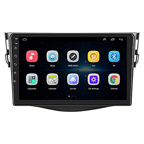 EZoneTronics Carplay Android Autoradio Stereo für Toyota RAV 4 2007–2012 mit 22,9 cm 9 Zoll Touchscreen, High Definition GPS-Navigation, Bluetooth, USB, WLAN, SWC-Player, 2 G RAM + 32 G ROM von Ezonetronics