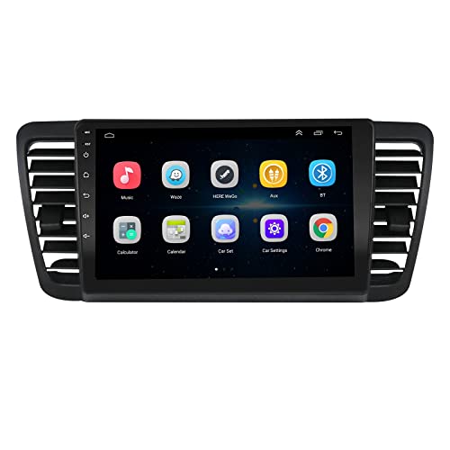 EZoneTronics Carplay Android Autoradio für Subaru Outback Legacy 2004–2009 mit kapazitivem 9-Zoll-Touchscreen, hochauflösender GPS-Navigation, Bluetooth, WLAN, USB-Player, 1 GB RAM + 32 GB ROM von Ezonetronics