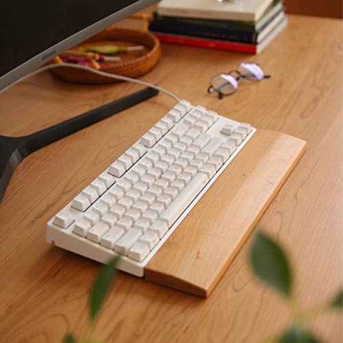 Hochwertige Maus-Tastatur-Handgelenkauflage aus massivem Holz, Anti-Müdigkeit, Handflächenhalter, Handgelenkauflage, Unterstützung für Büro und Zuhause, bequeme Handballenauflage von Ezoon