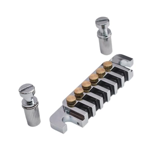 F Fityle Bass Bridge Heckhalter Sattelbrücke Musikinstrumente Gitarrenstufe Accs Heavy Duty LP Bridge Stop E -Gitarrenbrücke, Argent F Fityle Bass Bridge Heckhalter Sattelbrücke Musikinstrumente Gitarrenstufe Accs Heavy Duty LP Bridge Stop E -Gitarrenbrücke, Argent von F Fityle