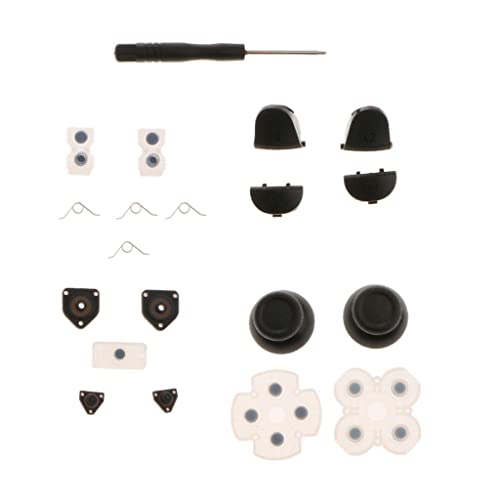 F Fityle Ersatz Kit Trigger Tasten Buttons Schultertasten Set Controller Pads D Pad Button Thumbsticks Thumb für PS4 Controller von F Fityle