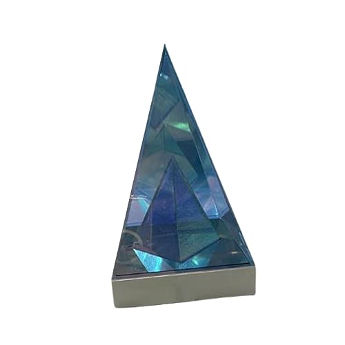 F Fityle Pyramiden-Acryllampe, 3D-Licht, wiederaufladbar, kreative Schreibtischlampe, Ornament, Touch-Lampe, Nachttischlampe für Schlafzimmer, Nachttisch von F Fityle
