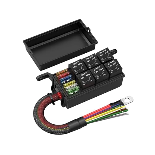 F Fityle Relay Box ATC Relais von Universellen Sicherungen mit 6 Sicherungsträgern mit ATV Motor Vehicle RV, 12 V F Fityle Relay Box ATC Relais von Universellen Sicherungen mit 6 Sicherungsträgern mit ATV Motor Vehicle RV, 12 V von F Fityle