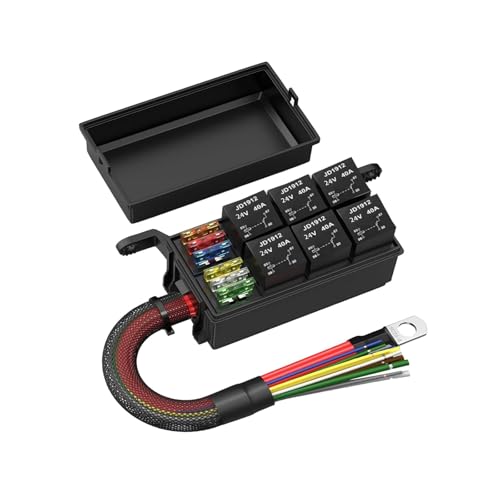 F Fityle Relay Box ATC Relais von Universellen Sicherungen mit 6 Sicherungsträgern mit ATV Motor Vehicle RV, 24 V F Fityle Relay Box ATC Relais von Universellen Sicherungen mit 6 Sicherungsträgern mit ATV Motor Vehicle RV, 24 V von F Fityle