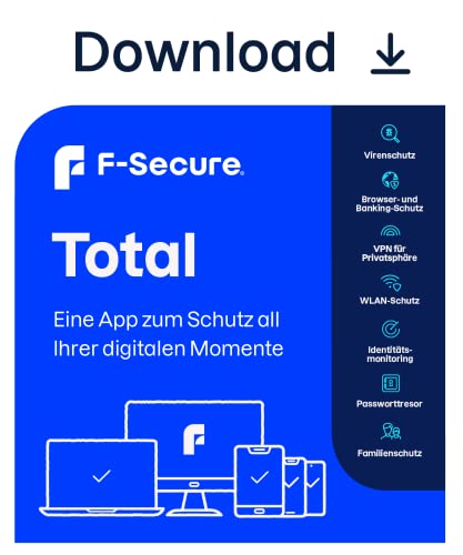 F-Secure Total | 2 Jahre | 3 Geräte | PC/Mac/Mobile | Aktivierungscode per Email von F-Secure