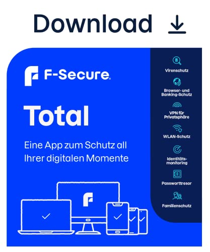 F-Secure Total | 2 Jahre | 3 Geräte | Digitaler Download von F-Secure