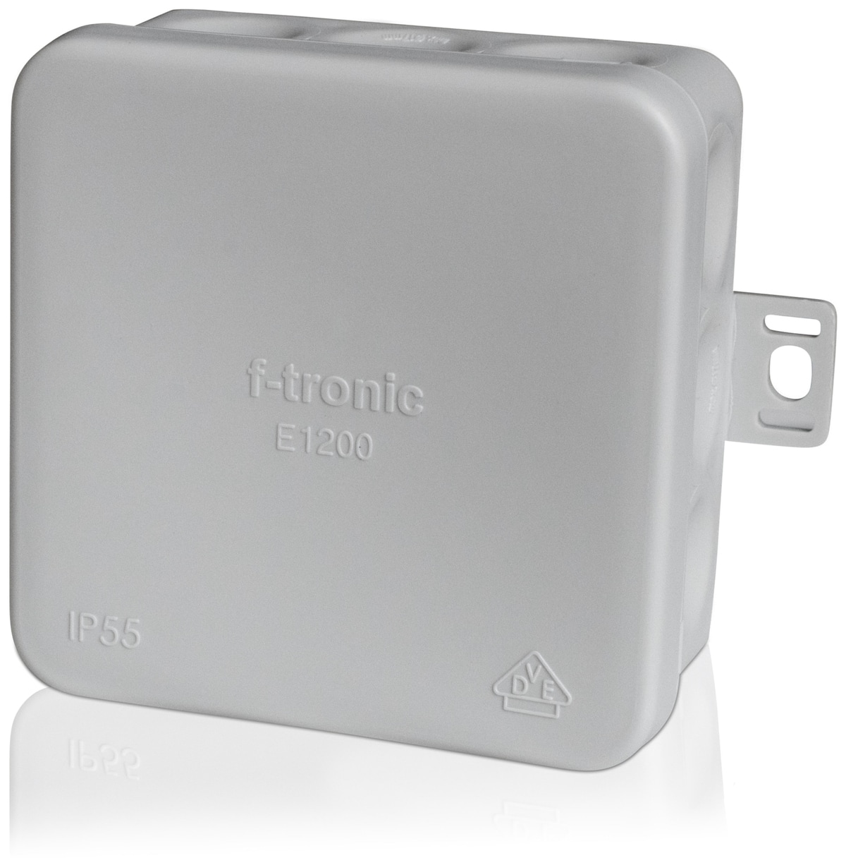 F-TRONIC Abzweigkasten E1200, 80x80x37 mm, grau, 10 Stück von F-Tronic