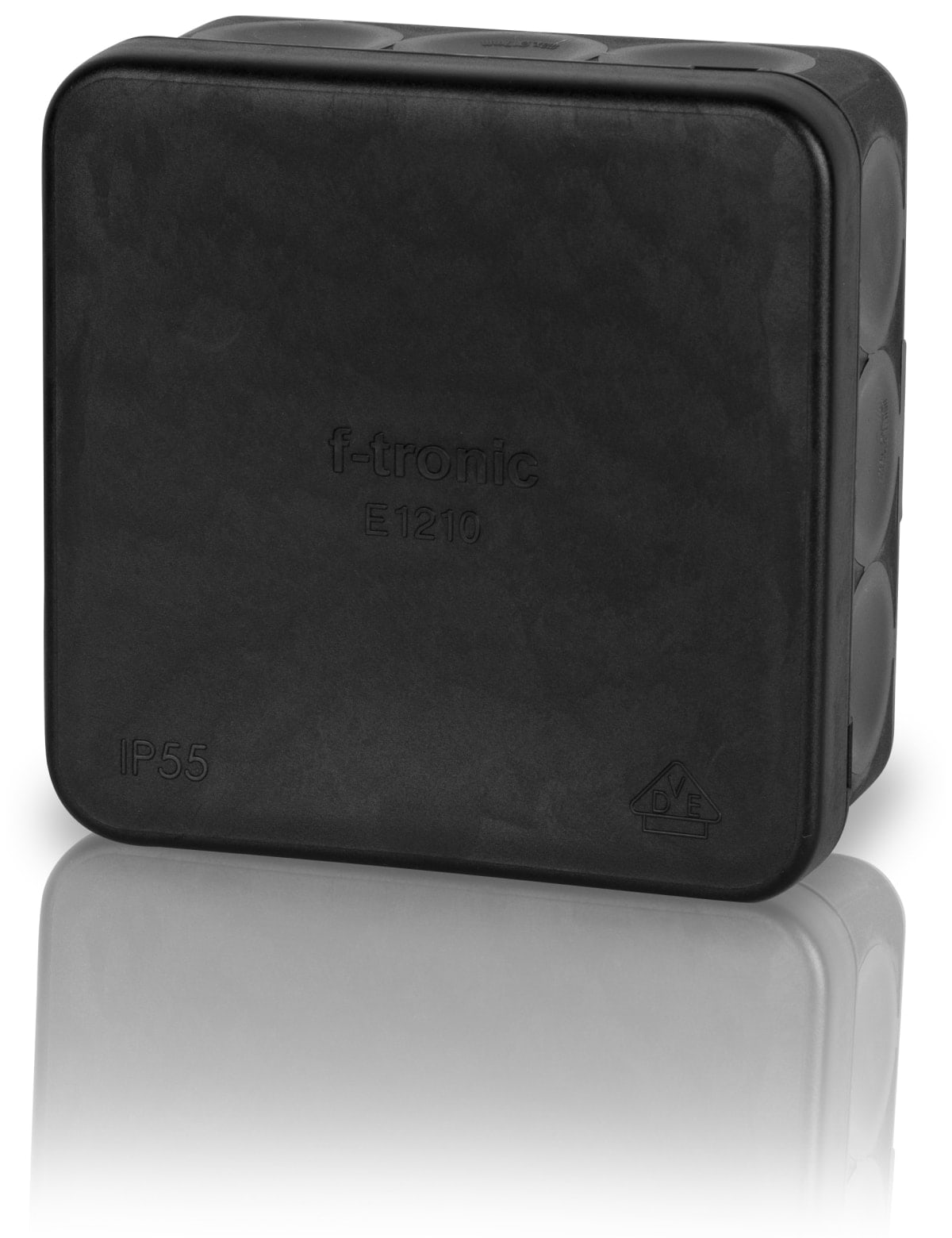 F-TRONIC Abzweigkasten E1210, 80x80x37 mm, schwarz von F-Tronic