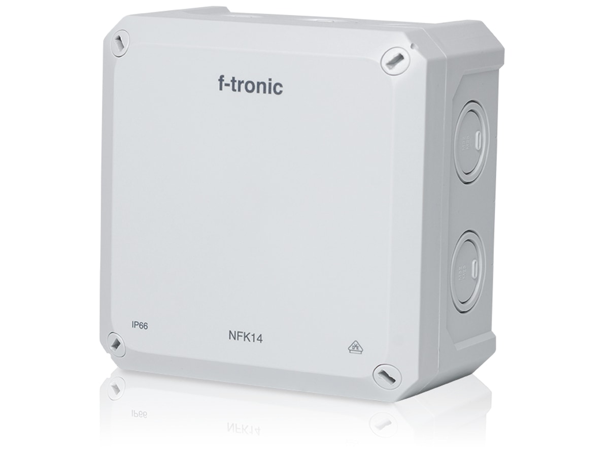 F-TRONIC FR-Abzweigkasten Neptun Compact, 140x140x81 mm, grau von F-Tronic