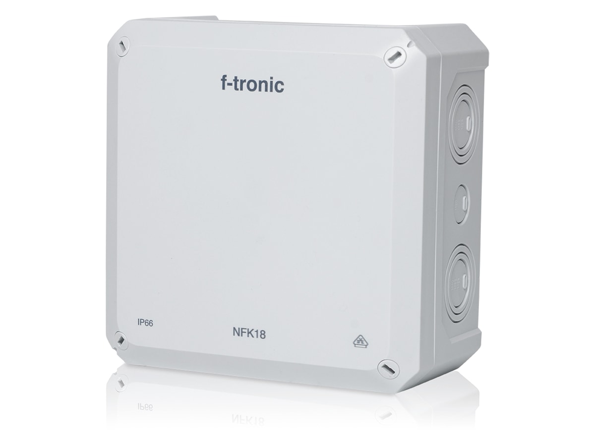 F-TRONIC FR-Abzweigkasten Neptun Compact, 180x180x93 mm, grau von F-Tronic