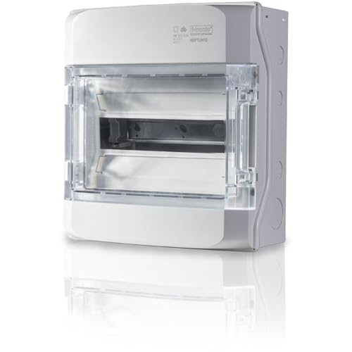 f-tronic Aufputz Feuchtraumverteiler IP65, Neptun12, PS, Lüftung offen, 7270001 von F-tronic